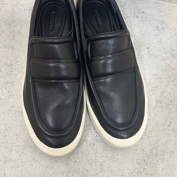 VINCE Ghita Leather Platform Black Loafers Women's Size 10 - Picture 5 of 11